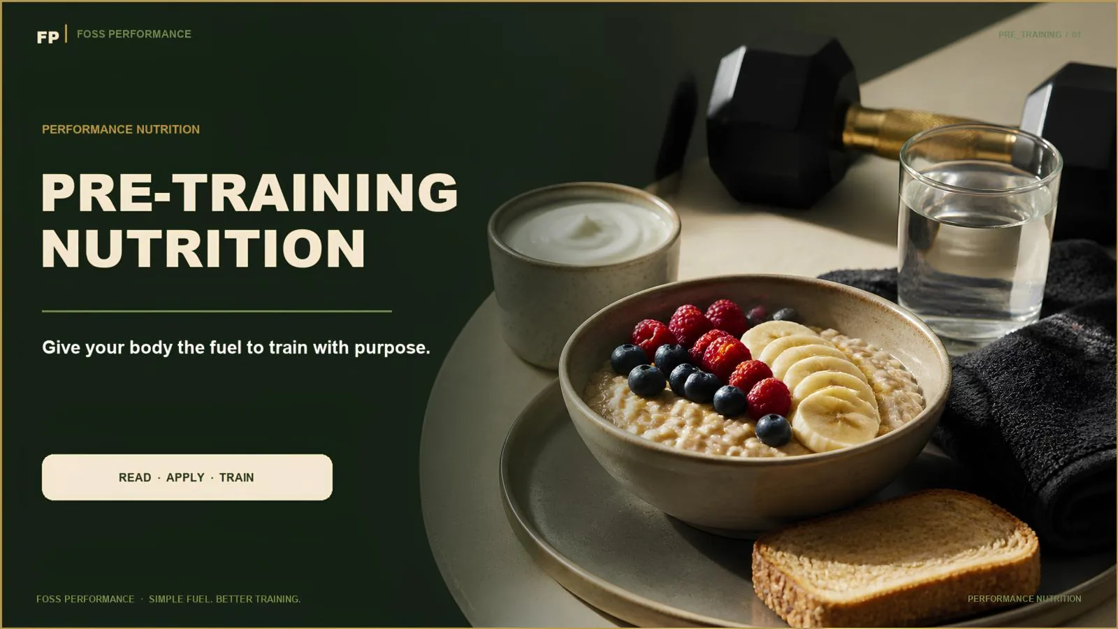 Pre-training nutrition guide cover